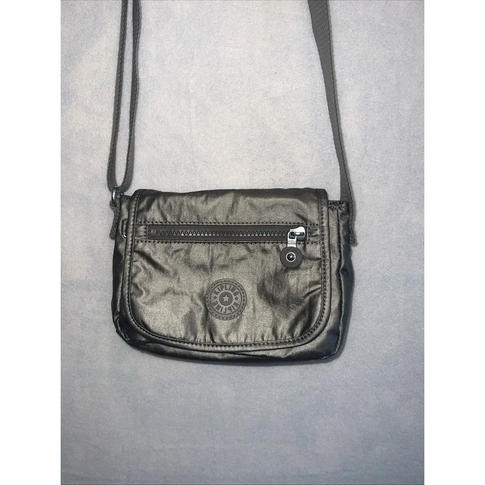 Kipling AC8281 Sabian Crossbody Mini Shoulder Bag Metallic Glow‎ Excellent